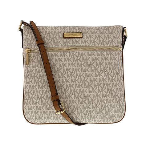 michael michael kors bedford signature flat cross body bag|michael kors bedford legacy handbag.